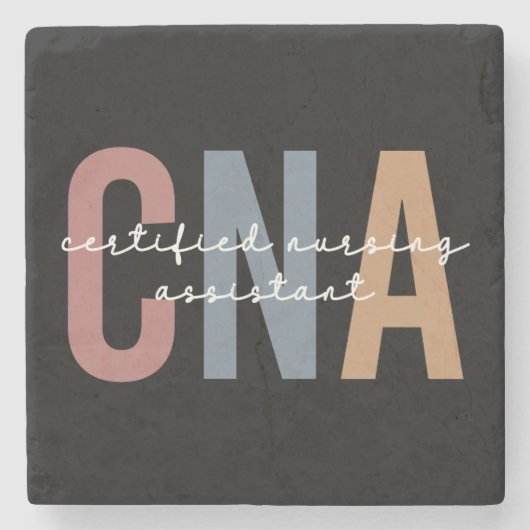 CNA Retro Certified Nursing Assistant Stenen Onderzetter (Voorkant)