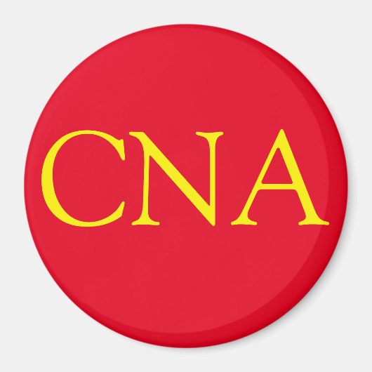 CNA rood geel Magneet (Voorkant)