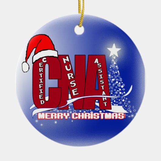 CNA SANTA CHRISTMAS ORNAMENT CERTIFIFIFIFIED NURSE (Voorkant)