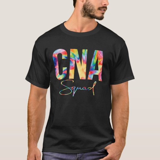 CNA Squad  Appreciation Day Tie Dye For Work T-shirt (Voorkant)