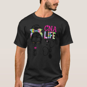 Cna-stethoscoop Tie Dye rommelige knot Verpleegste T-shirt