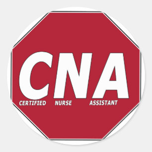 CNA STOP SIGN - GECERTIFICEERDE VERZEKERINGSBIJSTA RONDE STICKER