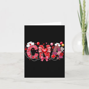 Cna Valentine Coquette Strik Stethoscoop Verpleegs Kaart