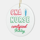 CNA-verpleegkundige gecertificeerd, CNA-student, v Keramisch Ornament (Links)
