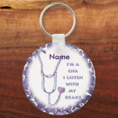 CNA Verpleegkundige Hart aangepaste naam Sleutelha Sleutelhanger (Voorkant)
