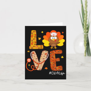 CNA Verpleegkundige Turkije Thanksgiving Dag Liefd Kaart