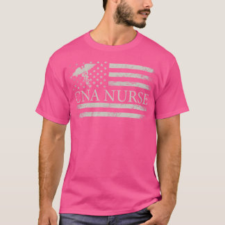 CNA Verpleegster Amerikaanse vlag VS Verpleegkunde T-shirt