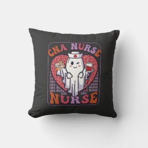 Cna verpleegster Halloween spook stethoscoop bloed Kussen