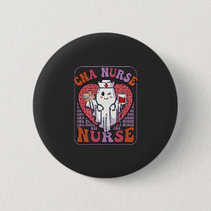 Cna verpleegster Halloween spook stethoscoop bloed Ronde Button 5,7 Cm