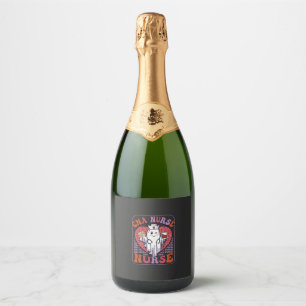 Cna verpleegster Halloween spook stethoscoop bloed Sparkling Wijnetiket