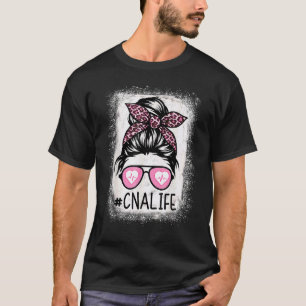 Cna Verpleegster Leven Gebleekt Roze Luipaard Rom T-shirt