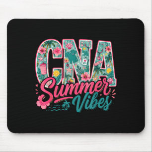 Cna-verpleegster zomer vibes bloemrijke strand haw muismat