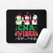 Cna Vibes Nurse Snowman Stethoscope Santa Funny Ch Muismat (Met muis)
