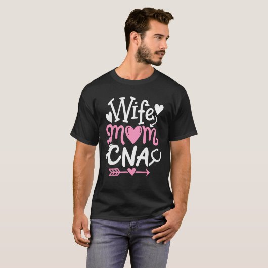 CNA Vrouw Moeder Moederdag Gecertificeerde Verplee T-shirt (Voorkant volledig)