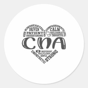 CNA, waardering CNA-verpleegster, ondergrondse kun Ronde Sticker