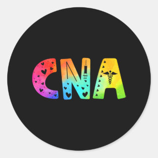 CNA Waterverf Funny gecertificeerde verpleegkundig Ronde Sticker