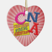 CNA WHIMSICAL LETTERS CERTIFIED NURSING ASSISTANT KERAMISCH ORNAMENT (Rechts)