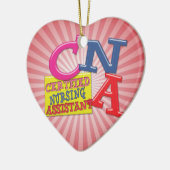 CNA WHIMSICAL LETTERS CERTIFIED NURSING ASSISTANT KERAMISCH ORNAMENT (Links)