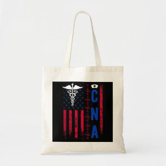 CNA Zurse USA Vlag Gecertificeerde verpleegassiste Tote Bag