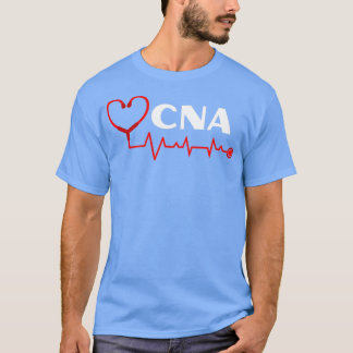 CNA Zuster Assistant met stethoscoophartslag T-shirt