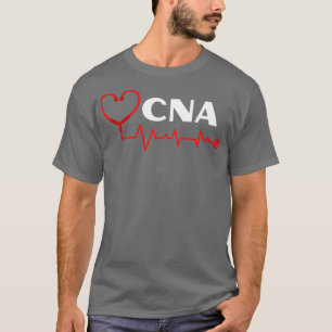 CNA Zuster Assistant met stethoscoophartslag T-shirt