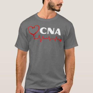 CNA Zuster Assistant met stethoscoophartslag T-shirt