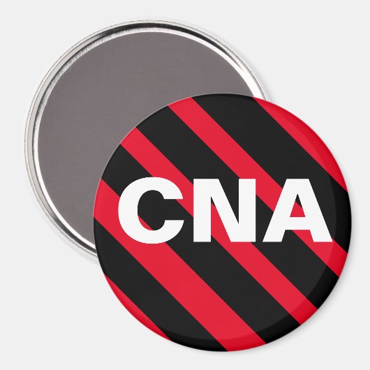 CNA Zwart/Rood magneet (Voorkant / Achterkant)