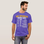 CNC-bedieningspersoneel met uursnelheden T-shirt (Voorkant volledig)