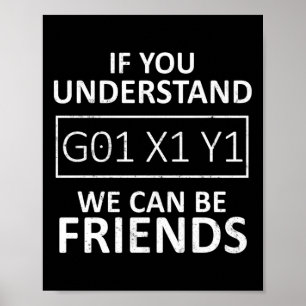 CNC-machine als u G01 X1 Y1 begrijpt, kunnen we Poster