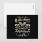 CNC-machinebankwerker mechanica Machine Cadeau Ide Briefkaart (Voorkant / Achterkant)