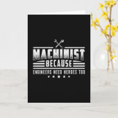 CNC-machinebankwerker Mechanicien Cadeau Idee Kaart (Gele Bloem)