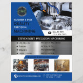 CNC Machining Company Blue Flyer (Voorkant)