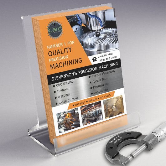 CNC Machining Company Geel | Goud Flyer