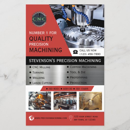 CNC Machining Company Red Flyer (Voorkant)