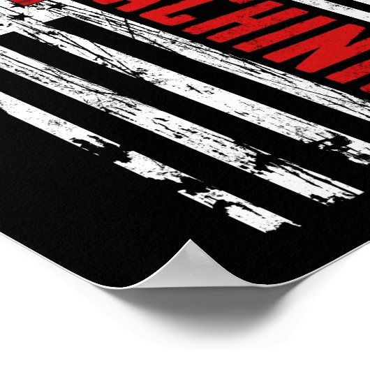 CNC Machinist American Flag Poster (Hoek)