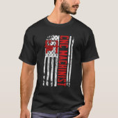 CNC Machinist American Flag T-shirt (Voorkant)