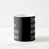 CNC-machinist Eat Sleep G-code Herhalen Koffiemok (Center)