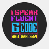 CNC Machinist Fluent G-code Sticker (Voorkant)
