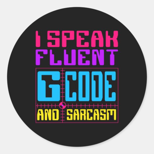 CNC Machinist Fluent G-code Sticker (Voorkant)