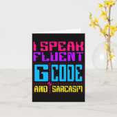 CNC Machinist Fluent G-code Sticker Kaart (Gele Bloem)