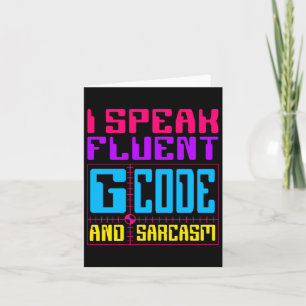 CNC Machinist Fluent G-code Sticker Kaart