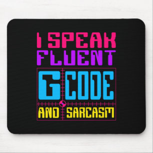 CNC Machinist Fluent G-code Sticker Muismat