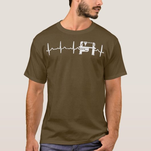CNC-machinist hartslag T-shirt (Voorkant)