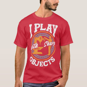 Cnc Machinist Machinist die ik speel met scherpe v T-shirt