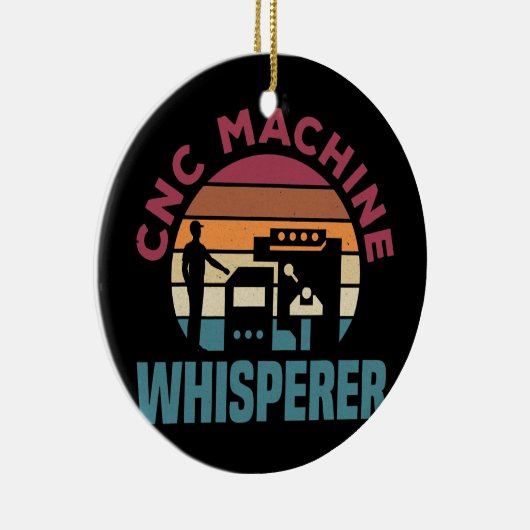 Cnc Machinist metaalbewerker die CNC-machine bewer Keramisch Ornament (Rechts)