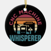 Cnc Machinist metaalbewerker die CNC-machine bewer Keramisch Ornament (Voorkant)