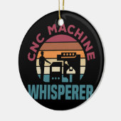 Cnc Machinist metaalbewerker die CNC-machine bewer Keramisch Ornament (Links)