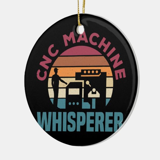 Cnc Machinist metaalbewerker die CNC-machine bewer Keramisch Ornament (Links)