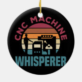 Cnc Machinist metaalbewerker die CNC-machine bewer Keramisch Ornament (Achterkant)