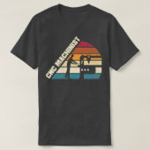 Cnc Machinist Metalwerker Machinist Silhouette T-shirt (Design voorkant)
